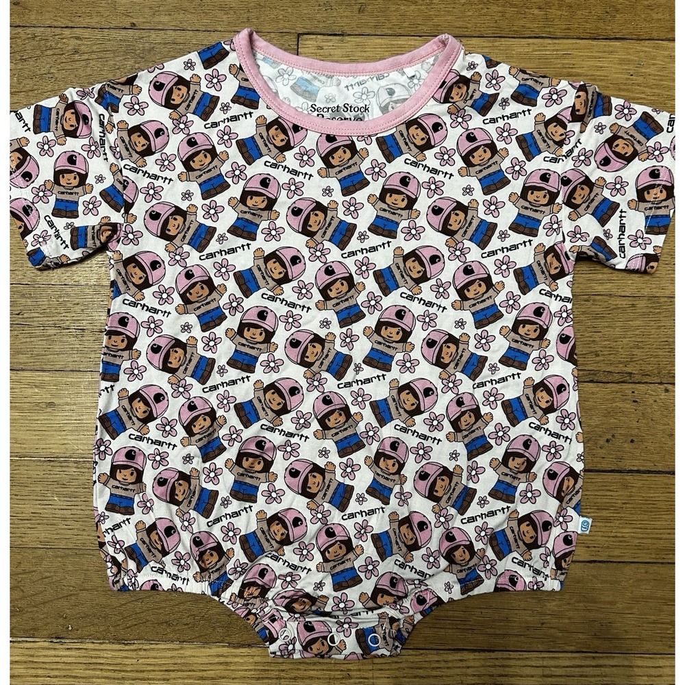 Secret Stock Reserve Bamboo Carhartt Bubble Romper Girls 2T Toddler Pink